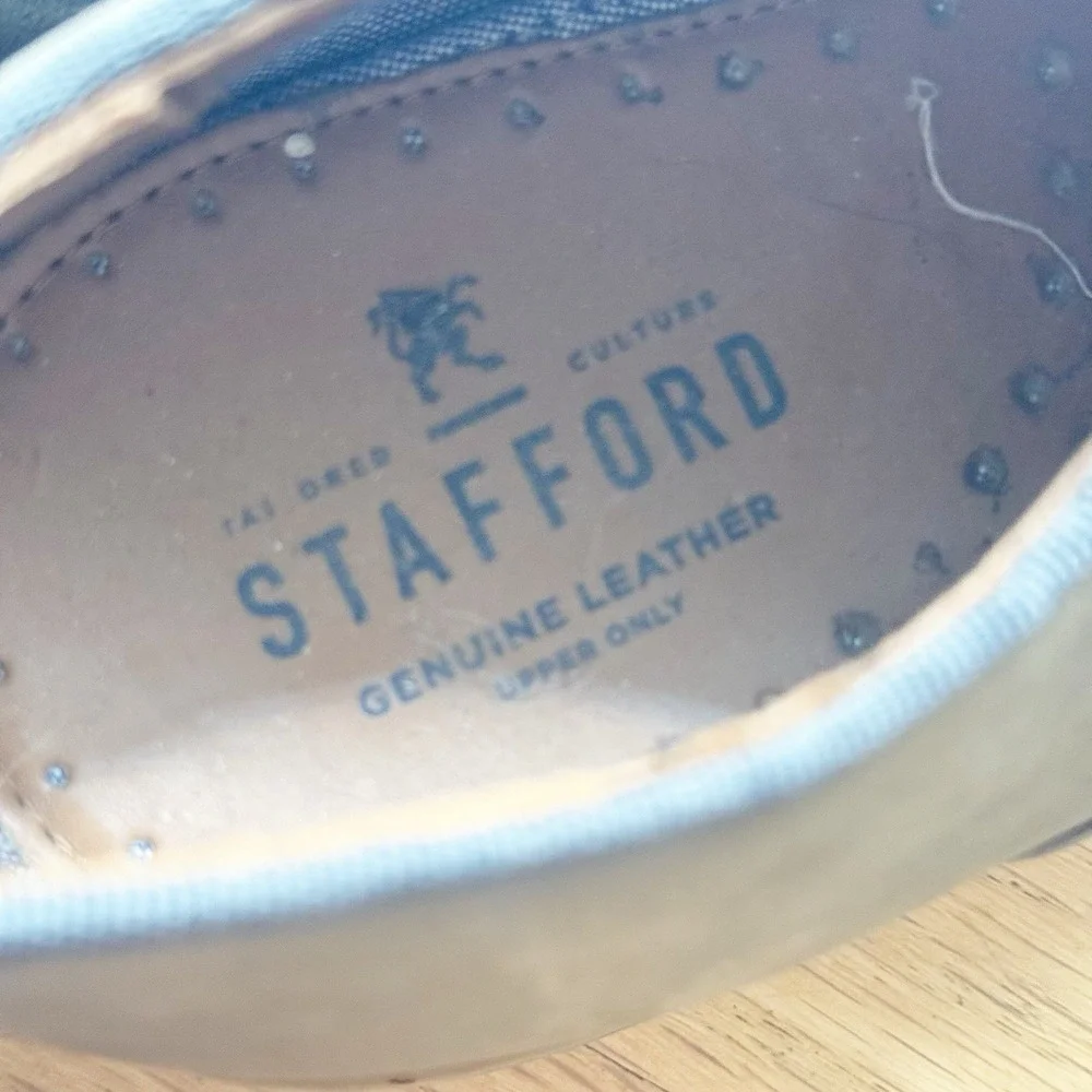 Stafford Leather Dress Shoe Mens 10M Leather Brownish Gray